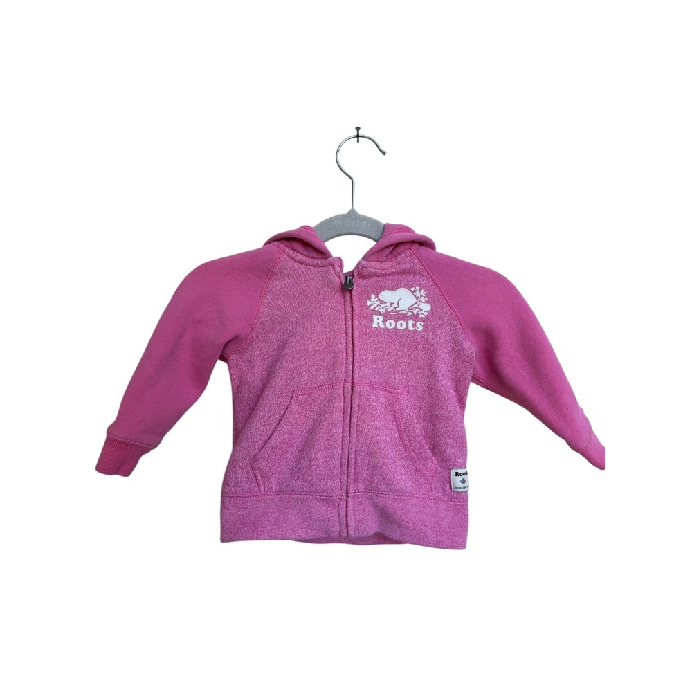 Roots Baby‎ Zip Up Hoodie Sweatshirt Pink Size 6-12 Months